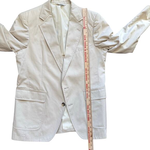 Vintage Gokeys Men's Blazer Size ? Tan Washable Classic Pockets Made in USA - Picture 12 of 12